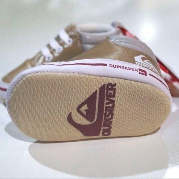 Quicksilver Tan Baby Lace Up Sneakers High Top Shoes - Picture 4 of 5